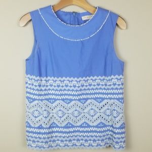Tory Burch 8 blue tunic top